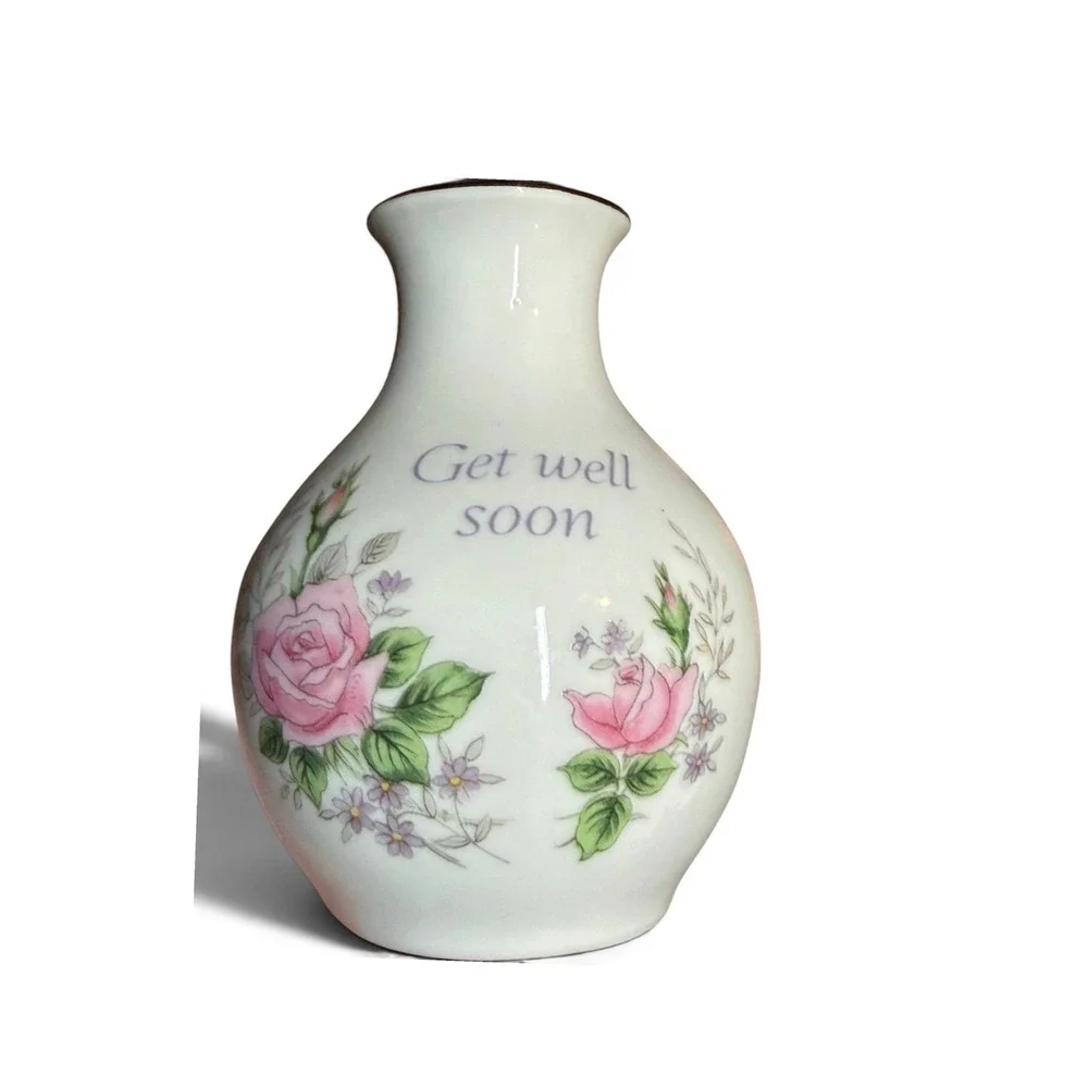 Vintage Brinn's China Glass Co Porcelain Pink Rose 